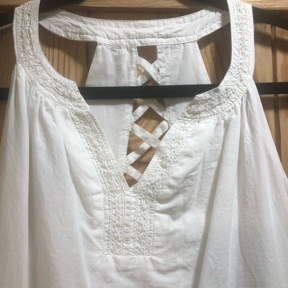 White cotton Lacey dress - Picture 3 of 5